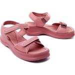 Przecenione Różowe Sandały damskie w paski na lato marki azaleia w rozmiarze 40 
