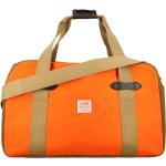 Pomarańczowe Miękkie torby podróżne męskie z zewnętrznymi kieszeniami marki Filson 