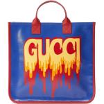 Niebieskie Torby na ramię dla dziewczynek eleganckie bawełniane marki Gucci 