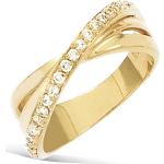 Złote pierścionki damskie marki Les Trésors De Lily w rozmiarze 11 