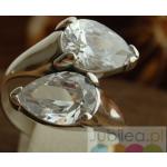 barbara - srebrny pierścionek z kryształam swarovskiego