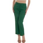 Zielone Eleganckie spodnie bawełniane marki Max Mara w rozmiarze XL 