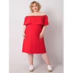 Czerwone Sukienki dla puszystych damskie w rozmiarze dużym 