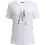 Białe Koszulki damskie z krótkimi rękawami z okrągłym dekoltem marki Guess w rozmiarze XL 