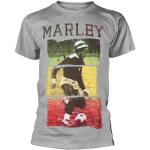 Szare Koszulki piłkarskie damskie z długimi rękawami bawełniane w rozmiarze L Bob Marley 