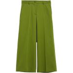 Zielone Eleganckie spodnie damskie bawełniane marki Max Mara 