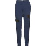 Niebieskie Spodnie rurki męskie Tapered fit bawełniane marki AERONAUTICA MILITARE 