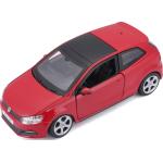 Czerwone Modele samochodów z tworzywa sztucznego marki Bburago Volkswagen Polo 