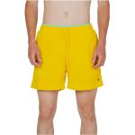 Żółte Stroje kąpielowe męskie eleganckie z poliestru na wiosnę marki Tommy Hilfiger TOMMY JEANS w rozmiarze XL 