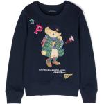 Granatowe Swetry dziecięce z kapturem dla chłopców eleganckie marki POLO RALPH LAUREN Big & Tall 