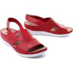Czerwone Sandały na koturnie damskie Rzepy na lato w rozmiarze 39 