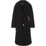 Czarne Płaszcze z paskiem damskie eleganckie z poliestru marki Armani Exchange w rozmiarze L 