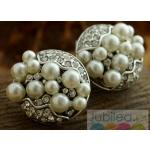 BENELUX - srebrne kolczyki perły i kryształki