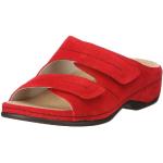 Czerwone Sandały skórzane damskie do prania w pralce Rzepy gładkie ze skóry na lato marki Berkemann w rozmiarze 41,5 