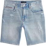 Niebieskie Szorty jeansowe damskie w stylu vintage marki Tommy Hilfiger 