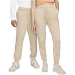 Beżowe Spodnie dresowe bawełniane damskie bawełniane na jesień marki Nike w rozmiarze XL 