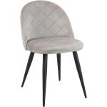 Przecenione Beżowe Krzesła biurowe tapicerowane pikowane aksamitne marki ELIOR 