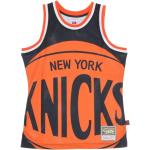 Pomarańczowe Koszulki do koszykówki męskie bez rękawów marki Mitchell & Ness w rozmiarze XL 