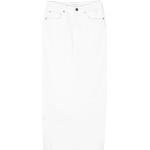 Białe Spódnice z guzikami damskie dżinsowe 