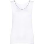 Białe Bluzki bez rękawów damskie bez rękawów eleganckie marki FABIANA FILIPPI w rozmiarze XL 