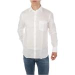 Białe Koszule lniane męskie z lnu marki ASPESI w rozmiarze XL 