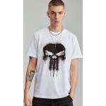 Białe Koszulki z nadrukiem męskie z motywem czaszek z krótkimi rękawami z motywem marki House w rozmiarze XL The Punisher 