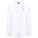 Białe Koszule lniane męskie w stylu casual z lnu marki POLO RALPH LAUREN Big & Tall w rozmiarze XL 