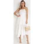 Przecenione Białe Sukienki rozkloszowane damskie maxi w rozmiarze L 