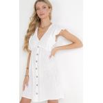 Przecenione Białe Sukienki oversize damskie w rozmiarze XL 