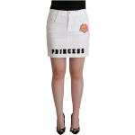 Białe Mini spódniczki damskie dżinsowe mini marki Dolce & Gabbana w rozmiarze M 