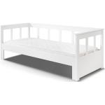 Białe rozkładane łóżko z litego drewna sosnowego Vipack Pino, 90/180x200 cm