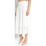 Przecenione Białe Spódnice rozkloszowane damskie w rozmiarze XL 