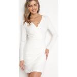 Przecenione Białe Krótkie sukienki damskie mini w rozmiarze L 