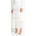 Przecenione Białe Spódnice tiulowe damskie z falbankami tiulowe w rozmiarze M 