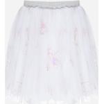 Przecenione Białe Spódnice dziecięce dla dziewczynek z cekinami tiulowe w rozmiarze 140 