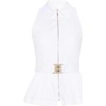 Białe Tuniki eleganckie damskie bez rękawów na lato marki BLUGIRL BY BLUMARINE w rozmiarze M 