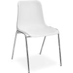 Srebrne Krzesła konferencyjne sztaplowane - 12 sztuk w nowoczesnym stylu marki ELIOR 