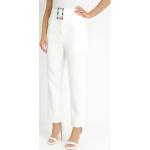 Przecenione Białe Spodnie cygaretki damskie w rozmiarze M 