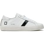 Białe Niskie sneakersy damskie brokatowe z zamszu marki D.A.T.E. w rozmiarze 39 Made in Italy - wysokość obcasa do 3cm 