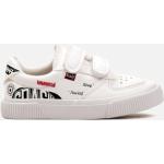 Przecenione Białe Sneakersy na rzepy męskie Rzepy sportowe ze skóry syntetycznej w rozmiarze 25 