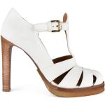 Białe Sandały skórzane z zamszu na lato marki Ralph Lauren w rozmiarze 40 
