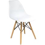 Przecenione Białe Krzesła stylowe w nowoczesnym stylu z litego drewna marki ELIOR 