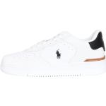 Białe Sneakersy skórzane męskie w stylu casual na wiosnę marki Ralph Lauren w rozmiarze 40 