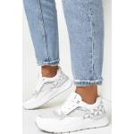 Przecenione Białe Sneakersy sznurowane damskie brokatowe ze skóry syntetycznej w rozmiarze 40 