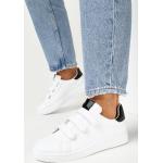 Przecenione Białe Sneakersy na rzepy damskie ze skóry syntetycznej w rozmiarze 40 