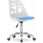 Srebrne Krzesła biurowe ze skóry syntetycznej marki ELIOR 