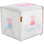 Biały aksamitny puf dziecięcy Peppa Pig – Roba