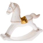 Biały Konik na biegunach z motywem Konie ceramiczny marki dakls o tematyce Konie i stajnie 