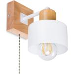 Białe Lampy w stylu skandynawskim bukowe - gwint żarówki: E27 