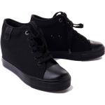Czarne Wysokie sneakersy damskie marki Big Star w rozmiarze 40 - wysokość obcasa od 7cm do 9cm 